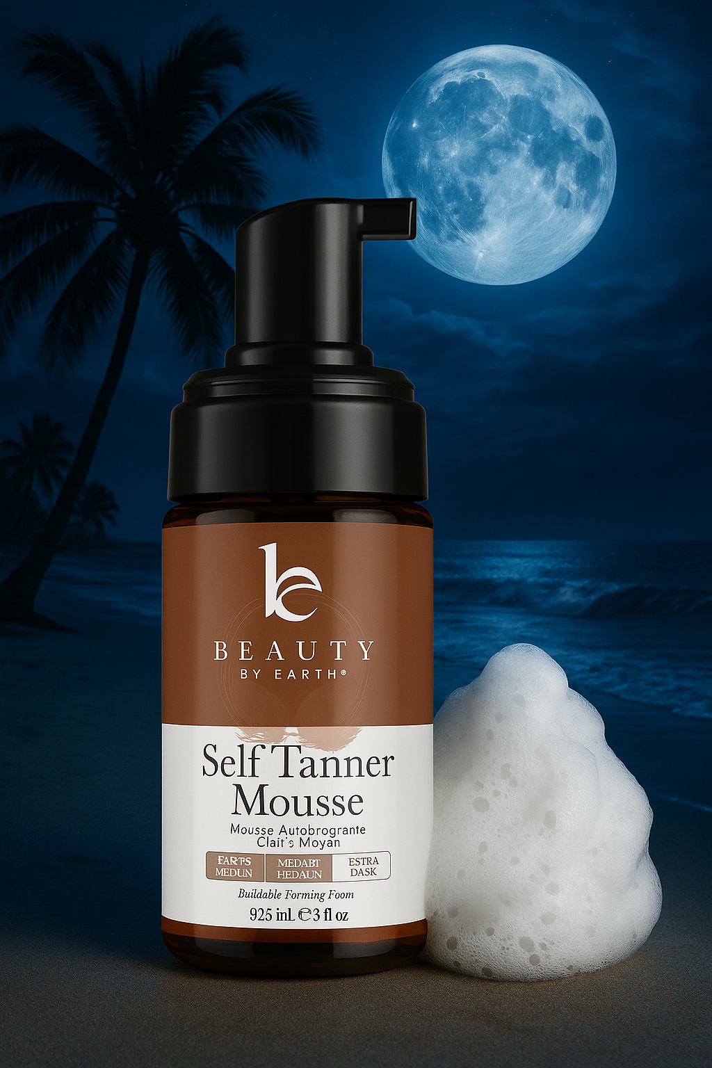 Achieve a Flawless Tan with Our USA-Made Self Tanner Mousse – Natural & Organic Formula for a Streak-Free, Sunless Glow Without the Orange!