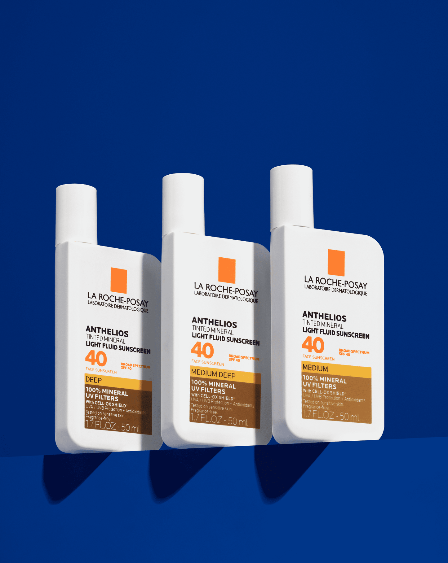 Anthelios Tinted Mineral SPF 40 Light Fluid Sunscreen Medium, 1.7 Fl Oz