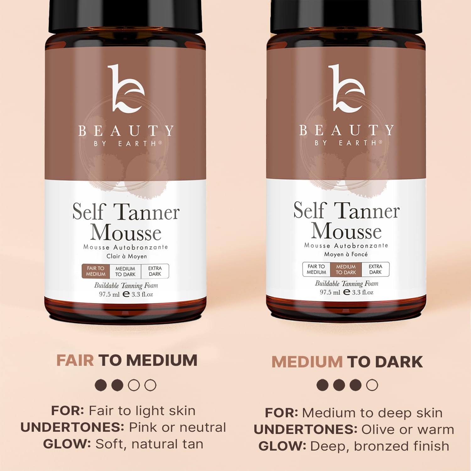 Achieve a Flawless Tan with Our USA-Made Self Tanner Mousse – Natural & Organic Formula for a Streak-Free, Sunless Glow Without the Orange!