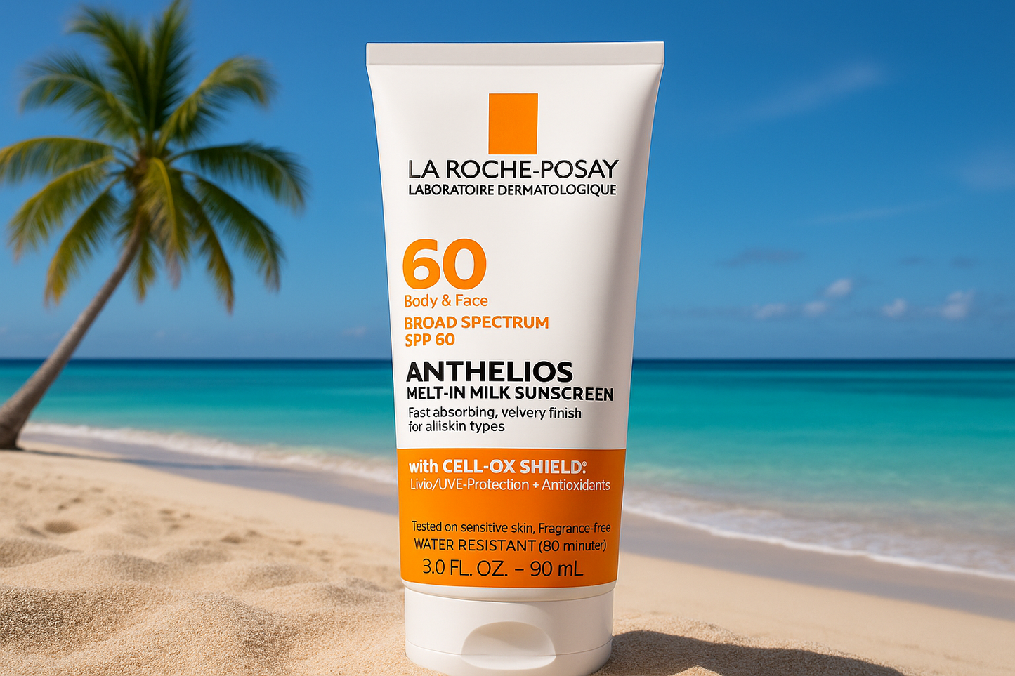 La Roche Posay Anthelios Sunscreen Melt-In-Milk Lotion Face and Body Sunscreen - SPF 60