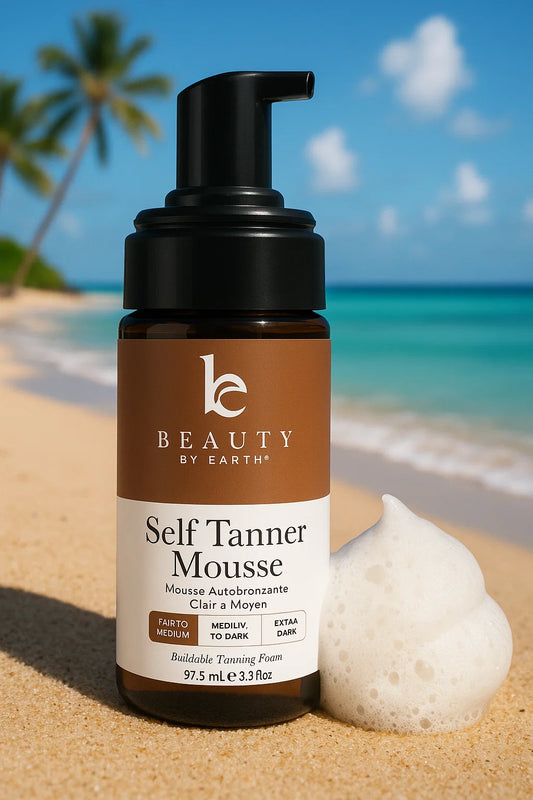 Achieve a Flawless Tan with Our USA-Made Self Tanner Mousse – Natural & Organic Formula for a Streak-Free, Sunless Glow Without the Orange!